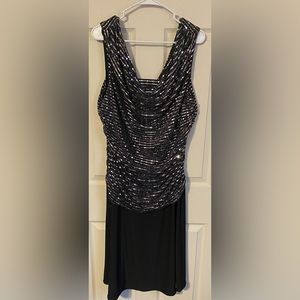 Black and Silver sequined dress